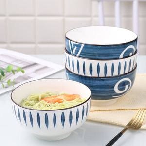 大面碗家用陶瓷创意个性大号汤碗宿舍用学生泡面碗 日式餐具套装