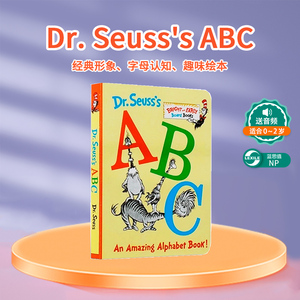 送音频英文原版Dr. Seuss's ABC 儿童学习字母纸板书词汇入门苏斯博士口袋 廖彩杏书单0-3岁低幼适龄版Bright and Early Board
