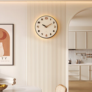 客厅挂钟家用免打孔网红静音钟表现代简约餐厅装饰创意时钟挂墙