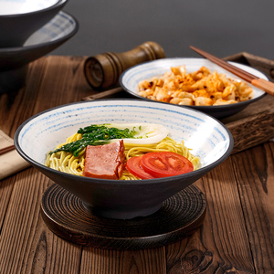 日式拉面碗商用面馆专用密胺面碗汤碗米线碗拉面碗日式大号斗笠碗