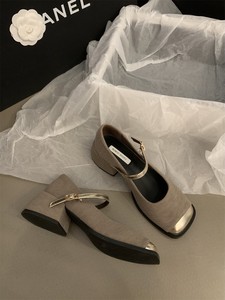 法式小香风高跟玛丽珍鞋女2024春夏新款高级感仙女气质单鞋小皮鞋