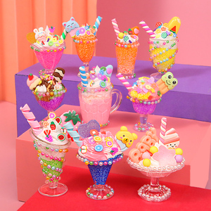 儿童手工diy奶油胶材料包女孩子玩具冰淇淋网红女童小配件创意做6