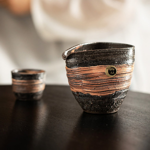 同合日本进口丸伊製陶山间茶具日式手工家用粗陶茶杯公道杯分茶器
