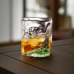 荒木樱子海浪杯日本原装进口匠师创意手工日式威士忌杯玻璃洋酒杯