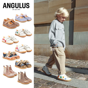 Angulus24春夏款新款婴儿宝宝男女小童低帮大头皮鞋靴子童鞋板鞋