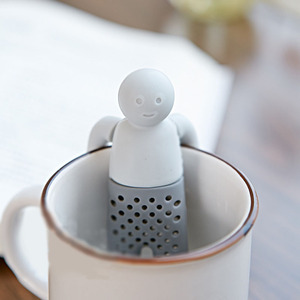 食品级硅胶滤茶器 Mr.Tea茶先生小人造型泡茶器 环保茶叶包茶漏