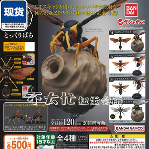 生物大图鉴大黄蜂扭蛋 日本万代正版蜜蜂拼装模型摆件 现货