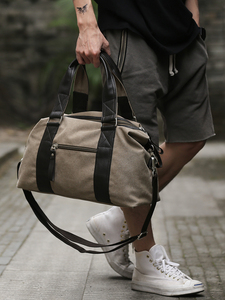 香港MK复古大容量旅行包行李包时尚潮流男士单肩包休闲手提包男包