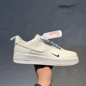 Nike耐克男鞋Air Force 1AF1白色双钩空军一号夏季板鞋FZ4625-100