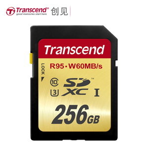 创见Transcend/SD256G SDHXC单反相机卡256G c10 V30读95M/s MLC