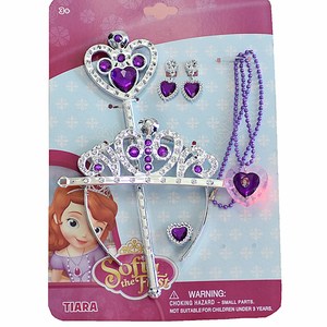 小公主苏菲亚儿童玩具饰品皇冠项链手链戒指耳环护身符套装包邮