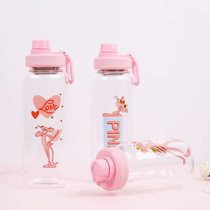 韩国创意可爱大容量玻璃杯1000ml水杯子女学生清新过滤泡花茶水瓶