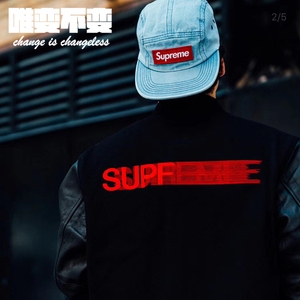 Supreme 18FW Motion Logo Varsity Jacket幻影夹克外套