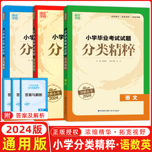 2024版通城学典小学毕业考试试题分类精粹语文数学英语通用版真题通典小升初总复习辅导资料附答案解析适合小学6六年级通成学典