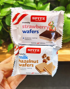 施皮茨威化饼干牛奶榛子味草莓味 5连包装 袋装零食 新老包装发货