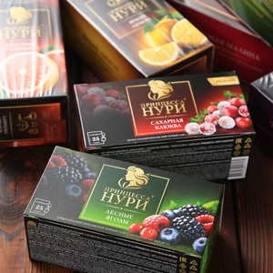俄罗斯原装进口公主牌果茶 水果味红茶花茶果茶每盒独立25包 包邮