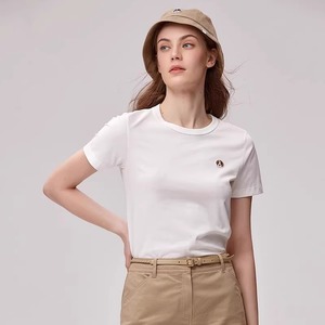 X-BIONIC 蜂鸟白色短袖T恤女士夏季休闲圆领体恤英伦时尚纯棉上衣