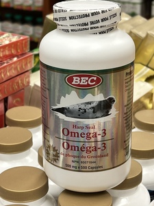 加拿大直邮 BEC 海豹油Omega-3胶囊500粒欧米茄3心脑血管代购正品