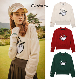 MALBON GOLF高尔夫女装长袖毛衣羊毛保暖时尚22FW Point Sweater
