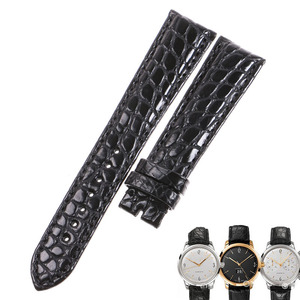 万越龙适用于格拉苏蒂原创/20世纪复古/参议员 真皮 鳄鱼皮手表带