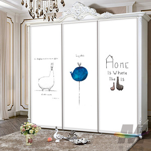 北欧简约小清新衣柜贴玻璃定做 家具翻新贴纸 卫生间不透明贴画