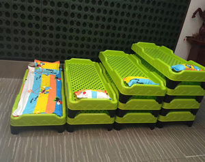 新款幼儿园儿童专用床宝宝午休叠叠床托儿所环保塑料加厚注塑床
