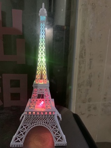 巴黎特色地标建筑旅游纪念品巴黎铁塔LED发光摆件工业风装饰摆件