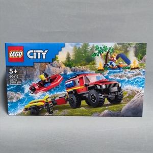 乐高城市系列60412 4x4消防车和救生艇男孩儿童益智拼插积木玩具