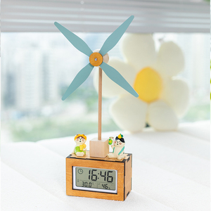 阿楹 可爱艺术简约电子钟表桌面时间温度湿度显示器儿童卧室摆台