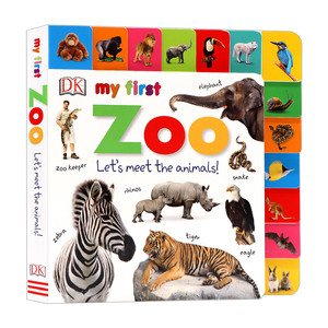 英文原版 My First Zoo Let's Meet the Animals My First系列动物园 低幼早教启蒙认知纸板书 英文版 进口英语原版书籍儿童图书