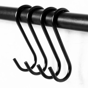 厨房挂件配件挂钩S型不锈钢钩 套钩圈钩 适用于19MM杆用品免钉胶