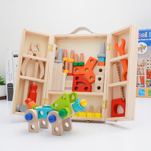 儿童修理工具箱益智玩具仿真拆装木工盒螺丝螺母木制男孩子过家家