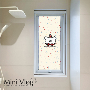 线条小狗卫生间防水贴纸定制玻璃贴画墙贴装饰家用窗户贴膜神器