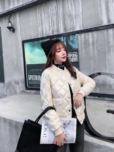 爱尚依ASY515棒球服女冬装新款韩版时尚短款压线保暖羽绒棉服外套