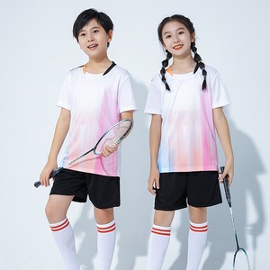 儿童羽毛球服套装童乓球球网球比赛运排动6810男服女学生乒训练服