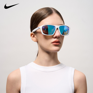 【太阳镜】NIKE耐克墨镜白色个性夏季时尚防晒方形太阳镜FD5102