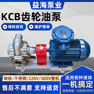 KCB200增压泵KCB18.3 33.3电动铸铁齿轮油泵燃油高温润滑泵输送泵