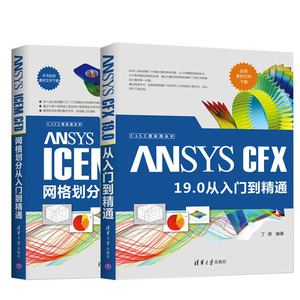 ANSYS CFX 19.0 从入门到精通+ANSYS ICEM CFD网格划分 全2册 丁源 软件视频教程书建模网格SCDM建模MESH网格划分 有限元仿真计算