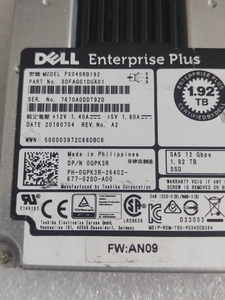 DELL PX04SRB192 0R87FK 1.92T SAS SSD 12G 2.5寸混合型固态硬盘