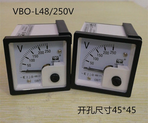 VBO东方韦博机械指针小型电压表VBO-L48 99T1-250V