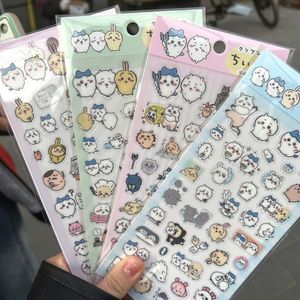 韩国可爱卡通chiikaw咕卡贴纸追星小卡贴镭射闪亮手机装饰素材