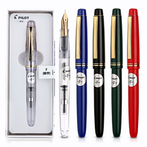 日本PILOT百乐78G+新款 学生速写练字钢笔 FP-78G 含吸墨器透明款