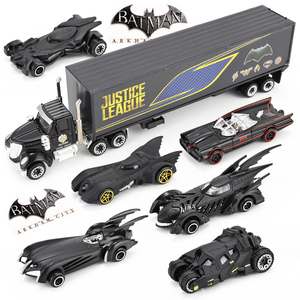 热卖合金轿车玩具亚马逊小汽车车模蝙蝠侠战车套装儿童仿真跑车