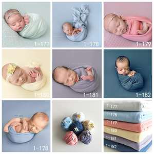 新生儿摄影道具牛奶绒裹布婴儿宝宝拍照服饰影楼吸光背景布毯子