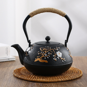 围炉煮茶茶壶家用过滤泡茶焖茶壶电陶炉煮茶器铸铁单壶明火烧水壶
