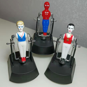 儿童电动体操人双杠运动员翻转健将磁力永动仪办公桌面摆件工艺品