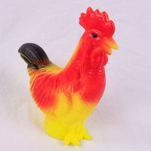 发声皮响公鸡搪胶惨叫鸡宠物模型发泄捏捏叫塑胶动物玩具儿童礼物