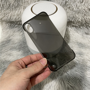 适用于苹果XSmax半透黑手机壳无边框超薄硬壳iPhone XR半包保护套