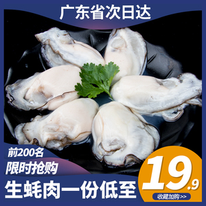 生蚝肉冷冻去壳新鲜即食牡蛎肉海鲜水产 鲜活现剥海蛎子3斤起包邮