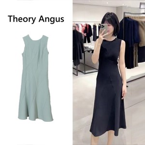 Theory Angus 夏伞形下摆无袖长款通勤女装显瘦连衣裙Y0201011